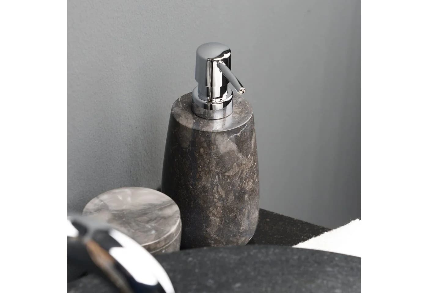 wohnfreuden Seifenspender Cara Schwarz Marmor Handarbeit - Bild 4
