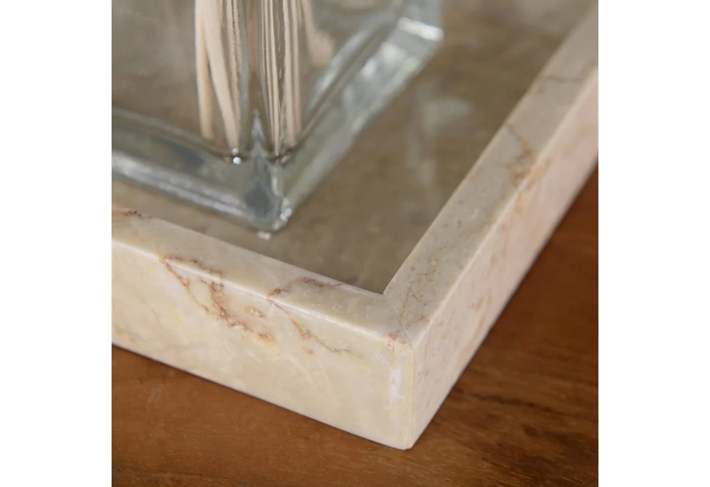 wohnfreuden Dekotablett Marmor 24x12 cm Creme Rechteckig - Bild 5