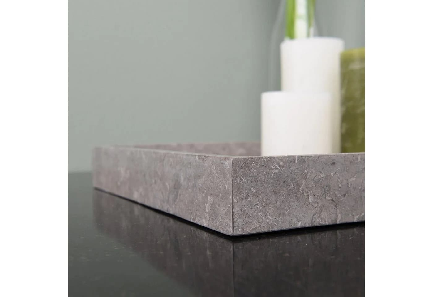 wohnfreuden Dekotablett Marmor Grau Quadratisch 30 cm - Bild 4