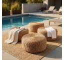 wohnfreuden Hocker Sitz-Pouf BRUNO 60 cm Wasserhyazinthe Bild 1