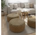 wohnfreuden Hocker Sitz-Pouf BRUNO 60 cm Wasserhyazinthe Bild 5