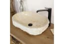 wohnfreuden Aufsatzwaschbecken Erosi Marmor 60 cm Creme Bild 1