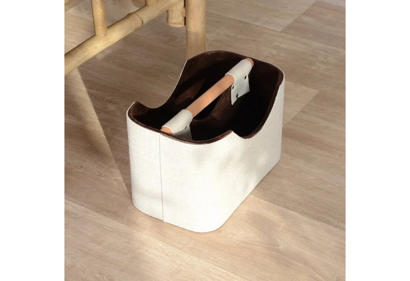 wohnfreuden Zeitungsständer Stoff Teakholz 30 cm - Bild 4