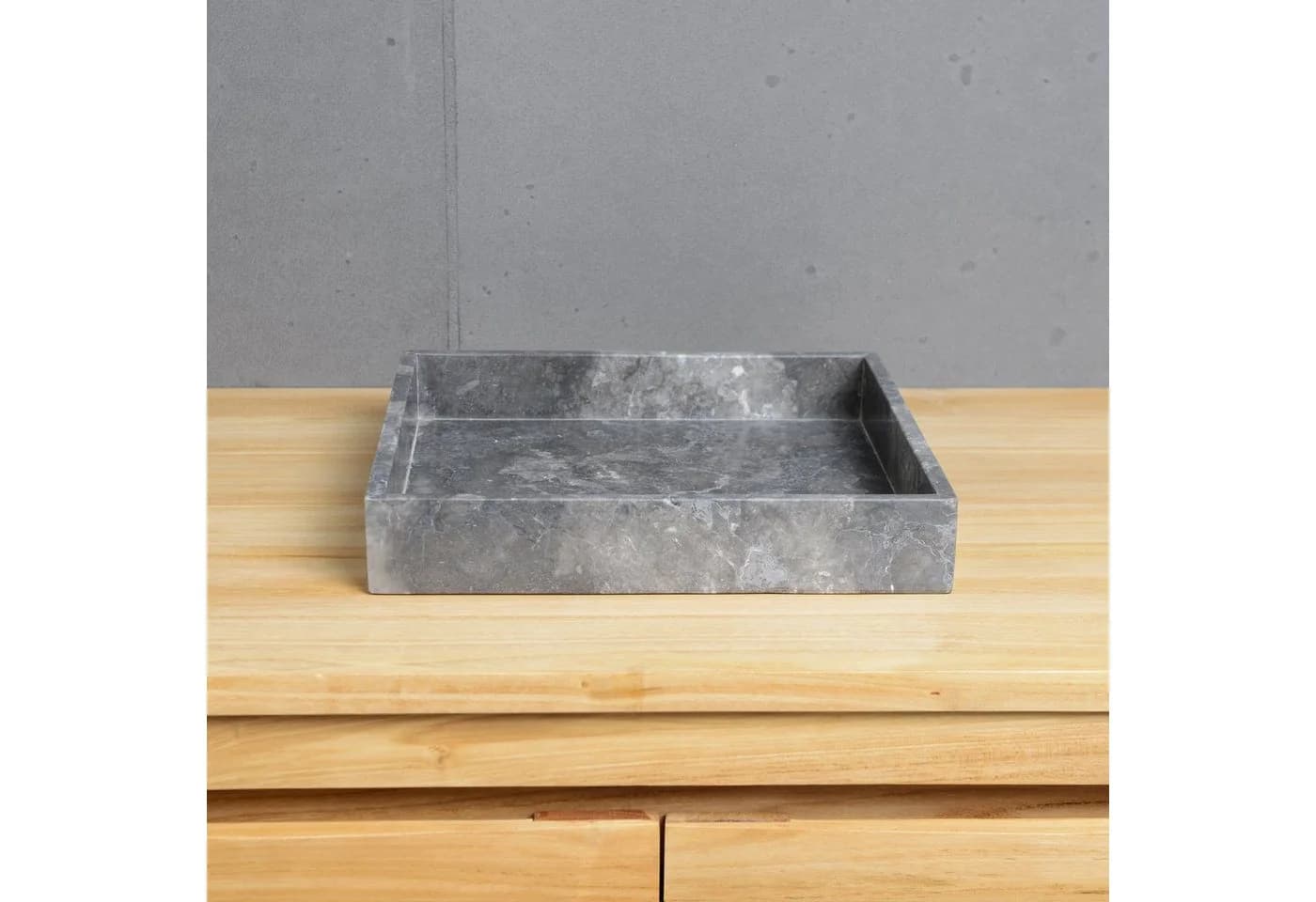 wohnfreuden Dekotablett Marmor 30 cm grau quadratisch - Bild 3
