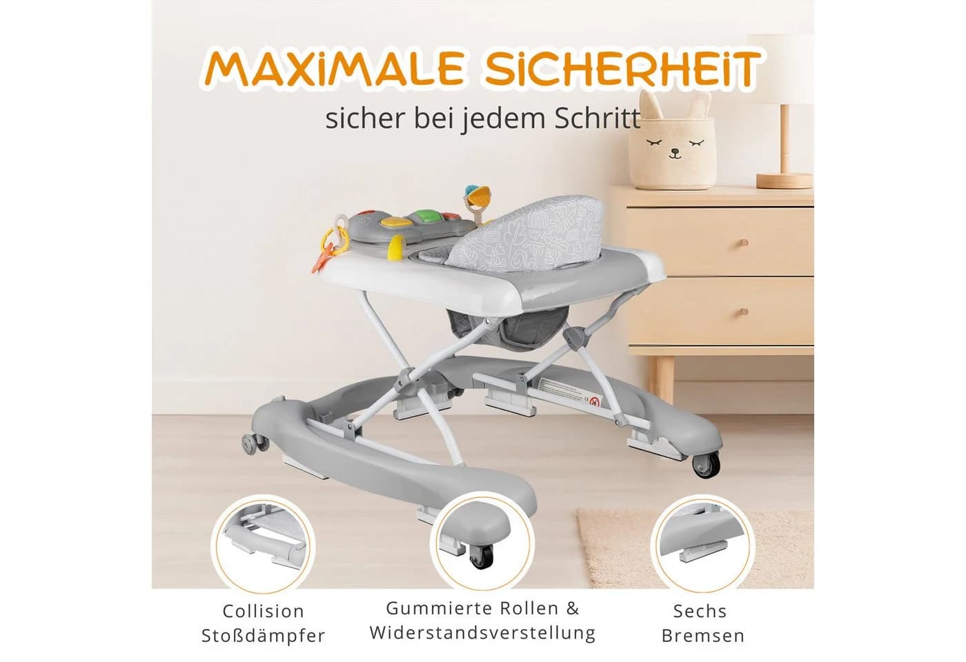 Bronea Lauflernhilfe Happy Life 5-in-1 Babywalker - Bild 5