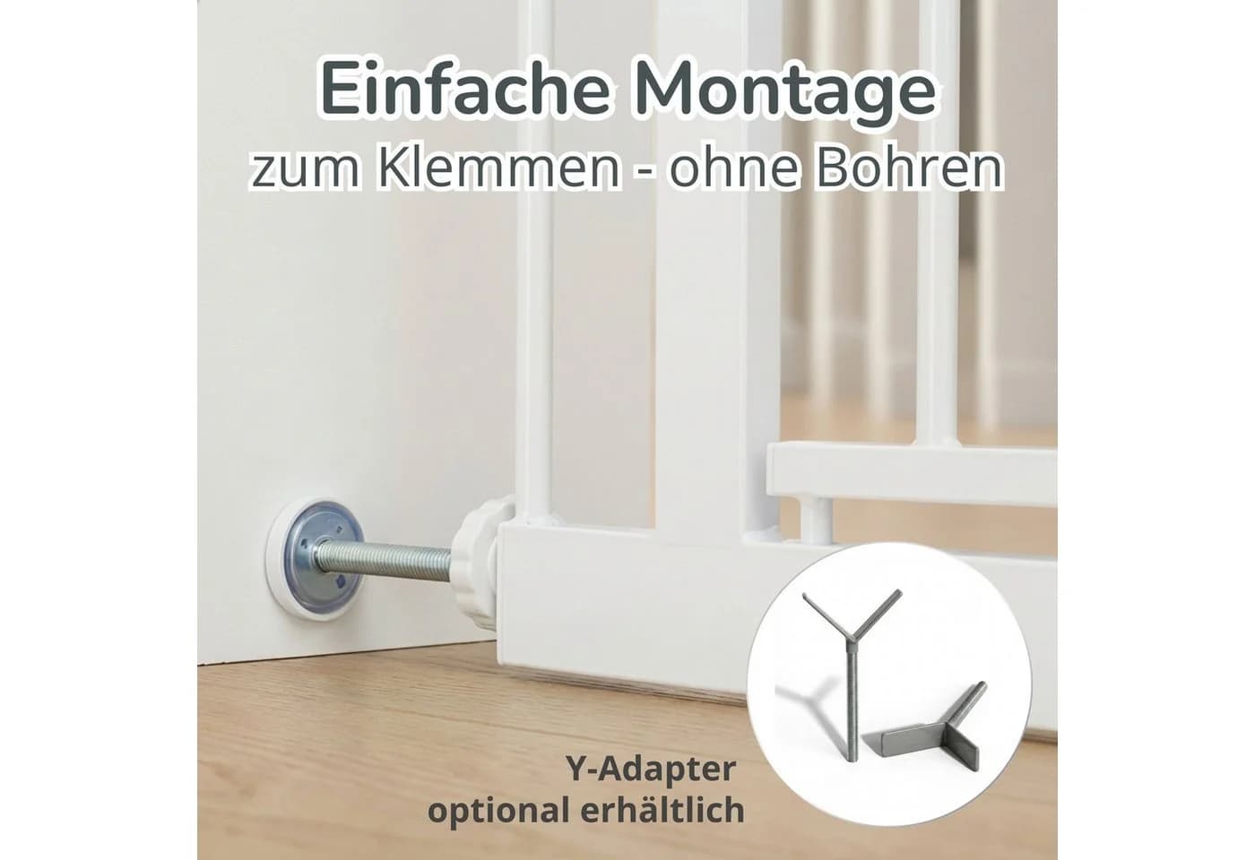 Bronea BALU Treppenschutzgitter ohne Bohren mit Auto-Close & Safety-Lock - Bild 3
