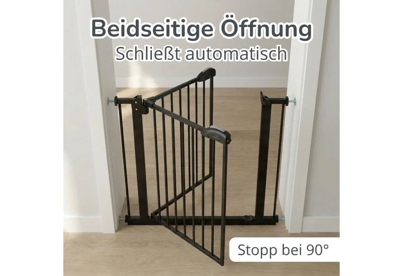 Bronea Treppenschutzgitter CLEO Schwarz ohne Bohren - Bild 5
