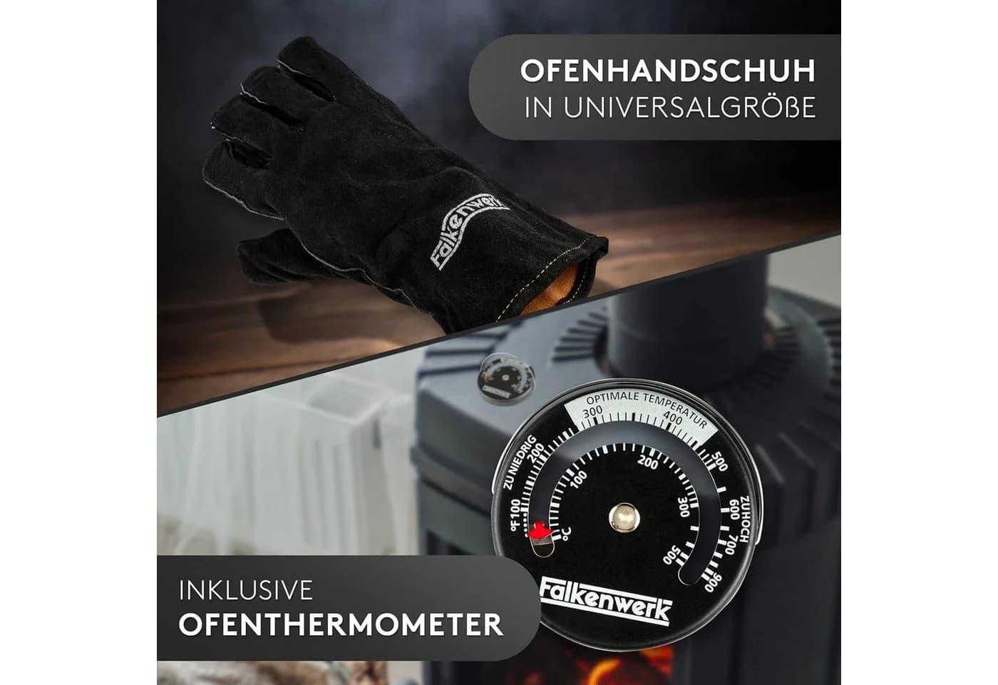 Falkenwerk Kaminventilator ohne Strom Schwarz Wärmebetrieben - Bild 5