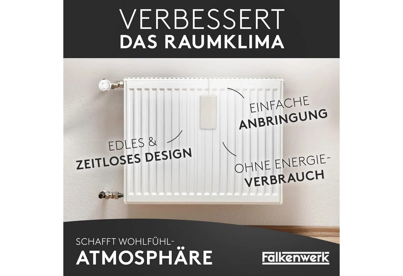 Falkenwerk Luftbefeuchter für Heizungen 3 Stück Keramik Stromlos
