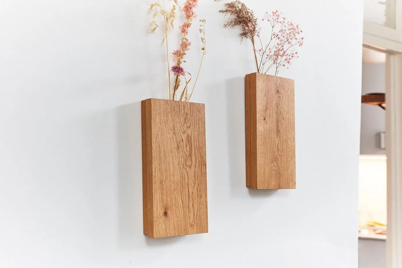 Living Oak Wandvase Eiche Holz Set 2 St - Bild 2