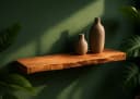 Living Oak Wandregal No. 03 - Schwebendes Eichenregal Rustikal Bild 1