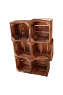 Teramico Holzkiste Weinkiste 22x20,5x15cm 3x Geflammt Bild 1