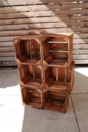Teramico Holzkiste Weinkiste 22x20,5x15cm 3x Geflammt Bild 4