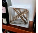 Teramico Weinregal Holz Weinkiste 40x30x40cm Weiß Bild 2