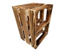 Teramico Holzkiste Obstkiste Regal 40x30x25cm Geflammt Boden Kurz Bild 2