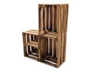 Teramico Holzkiste Set 3x Geflammt Aufbewahrungsbox Bild 1