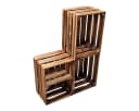 Teramico Holzkiste Set 3x Geflammt Aufbewahrungsbox Bild 3