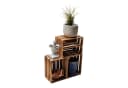 Teramico Holzkiste Set 3x Geflammt Aufbewahrungsbox Bild 3