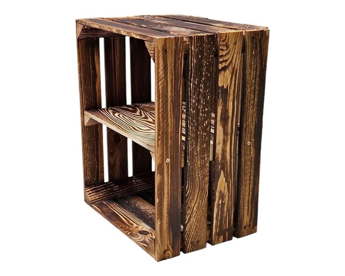 Teramico Vintage Holzkiste Geflammt Rustikal