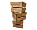 Teramico Holzkiste 3er Set Geflammt Braun Aufbewahrungsbox Bild 2