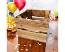Teramico Holzkiste 3er Set Geflammt Braun Aufbewahrungsbox Bild 4