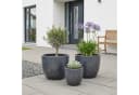 Teramico Blumentopf Egg Pot Anthrazit Frostfest Bild 3