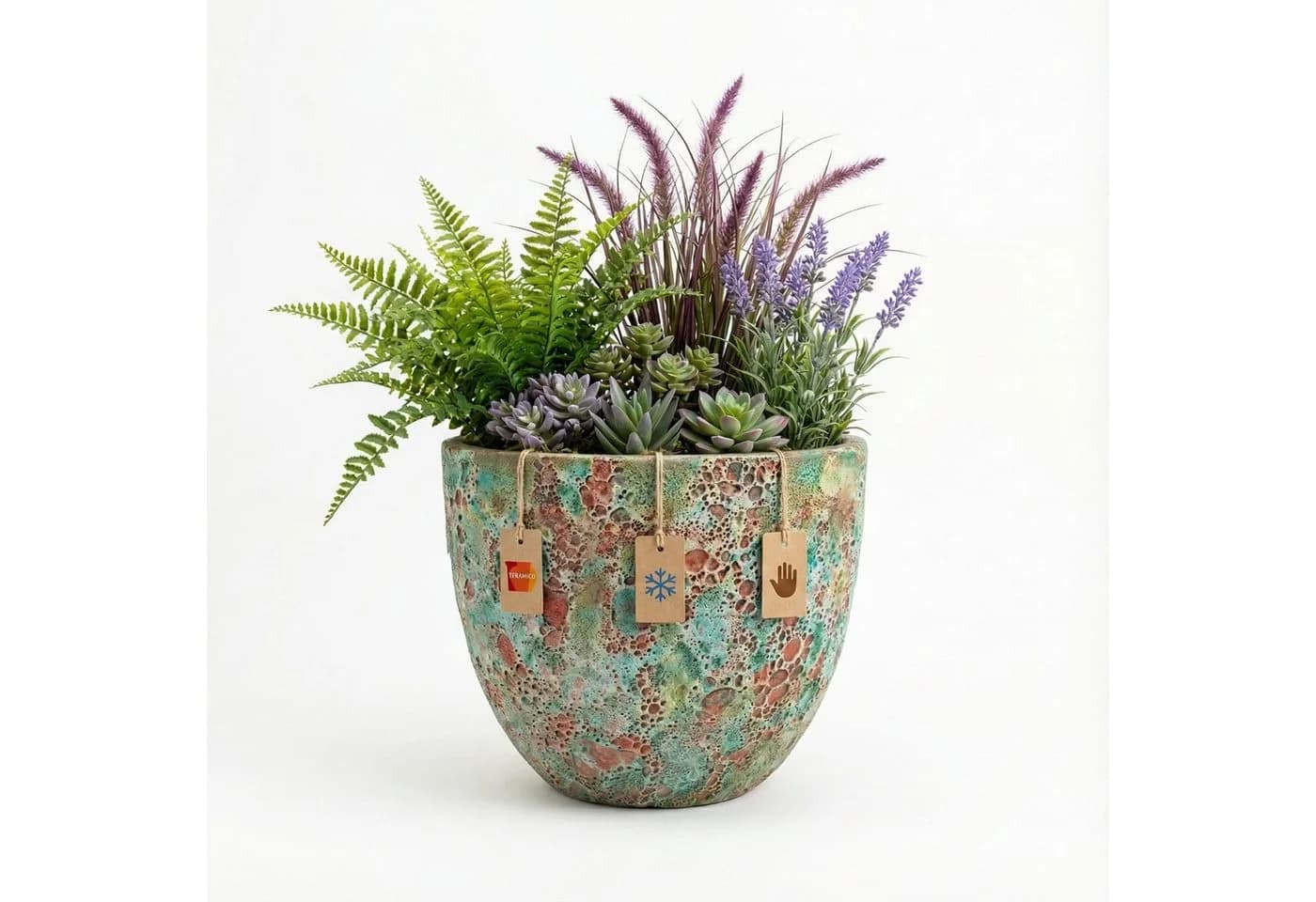 Teramico Egg Pot Lava Grün Keramik Pflanzgefäß 38 cm - Bild 2