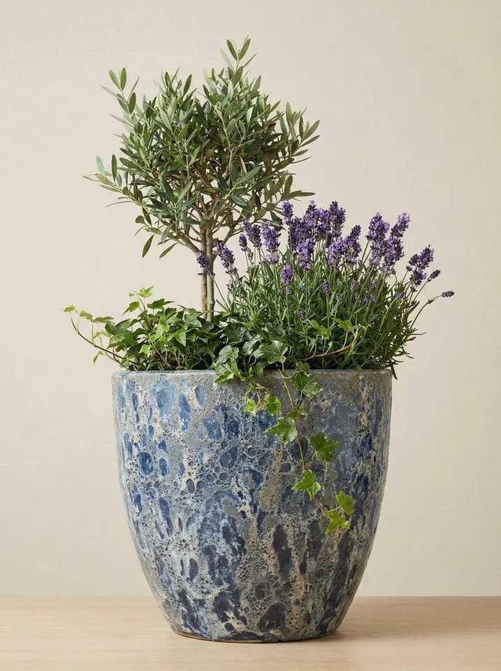 Teramico Blumentopf "Egg Pot" Lava Blau Keramik - Bild 5
