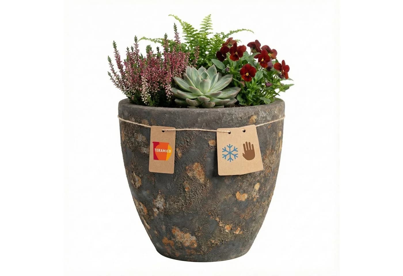Teramico Blumentopf Egg Pot Lava Braun Keramik - Bild 4
