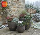 Teramico Blumentopf Egg Pot Lava Braun Keramik Bild 5