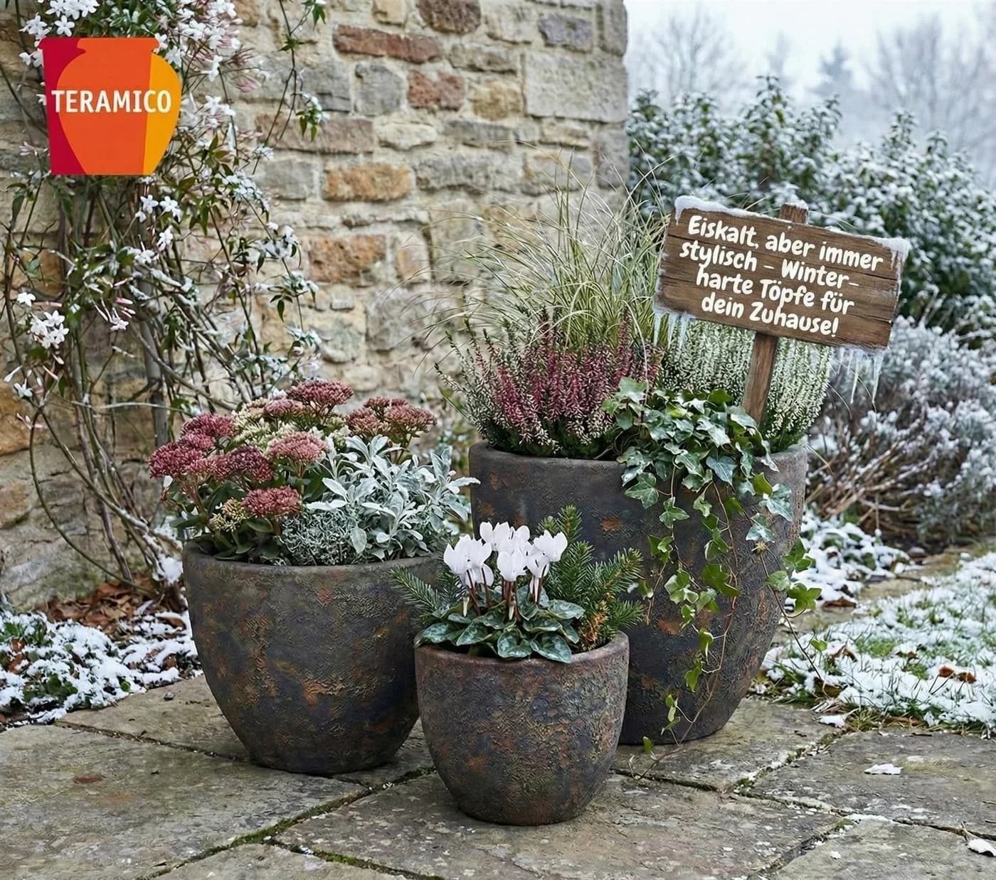 Teramico Blumentopf Egg Pot Lava Braun Keramik - Bild 5