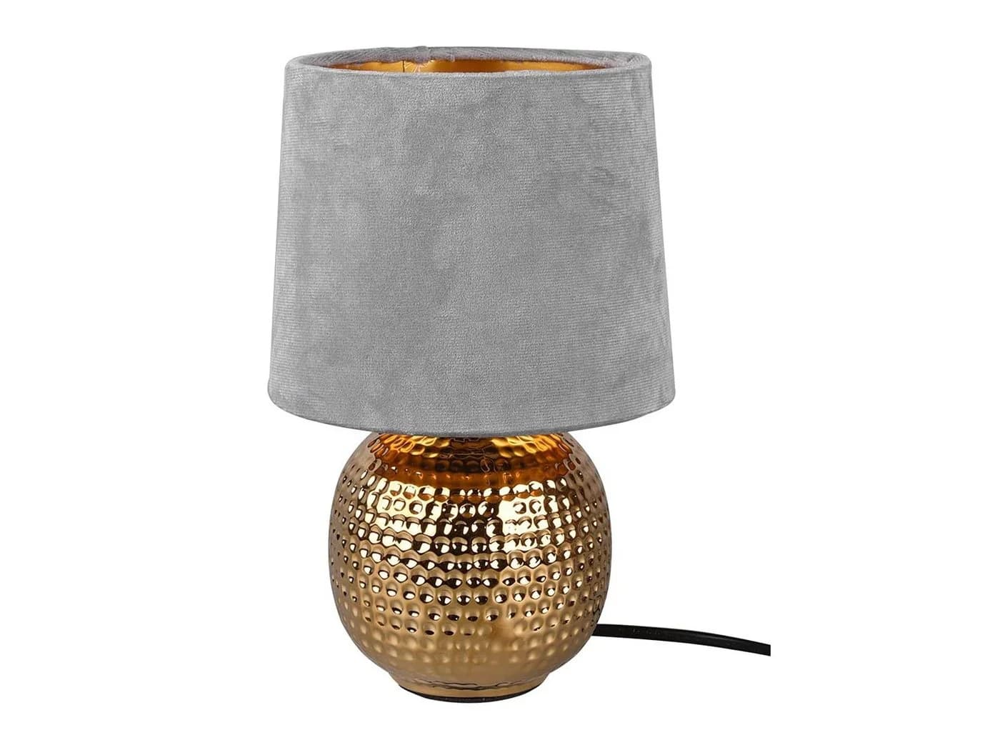 Reality Leuchten LED Nachttischlampe Grau Gold Dimmbar - Bild 2