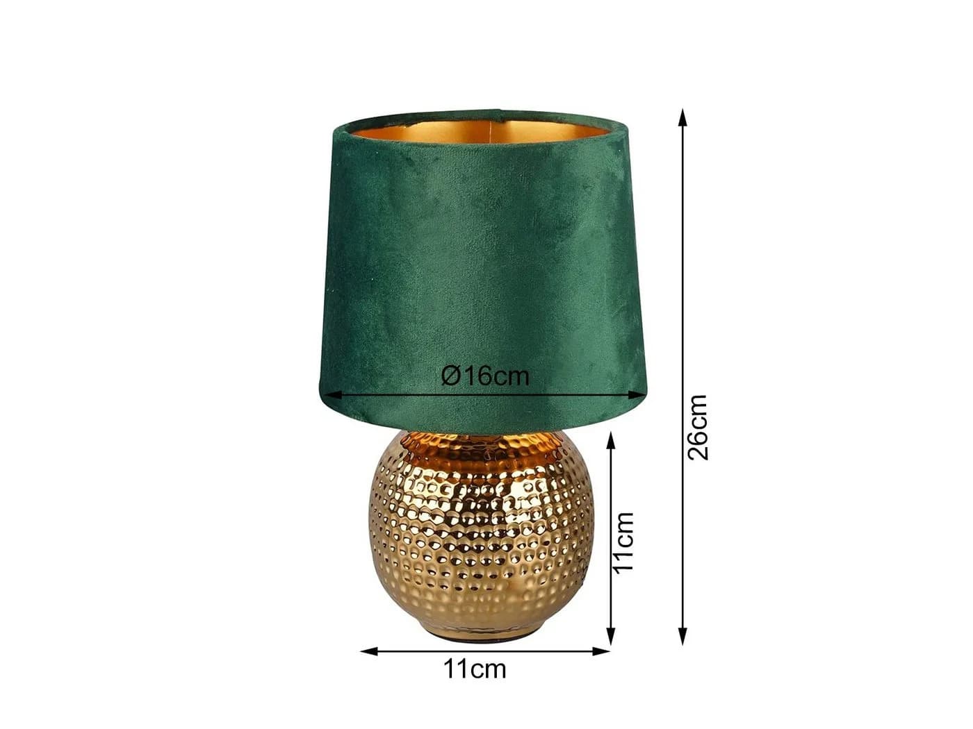 Reality Leuchten LED Nachttischlampe Grün-Gold Dimmbar - Bild 4