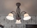 TRIO Leuchten LED Deckenleuchte Landhausstil Rostoptik Weiß 55cm Bild 1