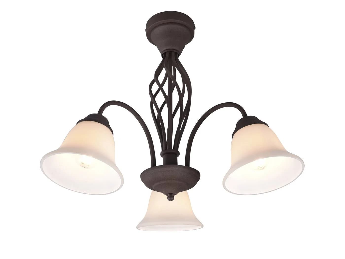 TRIO Leuchten LED Deckenleuchte Landhausstil Rostoptik Weiß 55cm - Bild 2