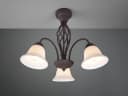 TRIO Leuchten LED Deckenleuchte Landhausstil Rostoptik Weiß 55cm Bild 3
