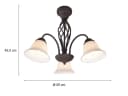 TRIO Leuchten LED Deckenleuchte Landhausstil Rostoptik Weiß 55cm Bild 4