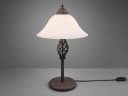 TRIO Leuchten LED Nachttischlampe Landhausstil Rostoptik Glas Dimmbar Bild 3