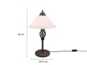 TRIO Leuchten LED Nachttischlampe Landhausstil Rostoptik Glas Dimmbar Bild 4