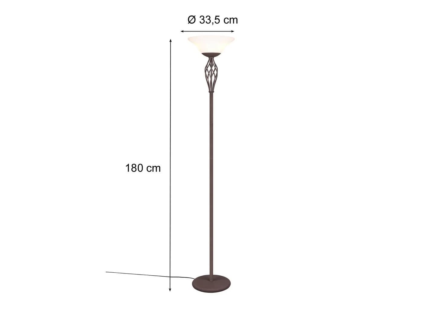 TRIO Leuchten LED Stehlampe Landhaus-Stil Dimmbar Rostoptik - Bild 4