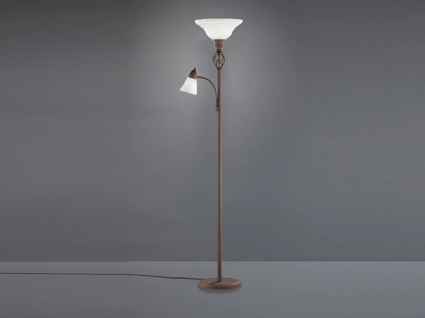 TRIO Leuchten LED Stehlampe Landhaus-Stil Dimmbar mit Leselampe - Bild 3