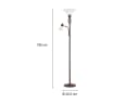 TRIO Leuchten LED Stehlampe Landhaus-Stil Dimmbar mit Leselampe Bild 4
