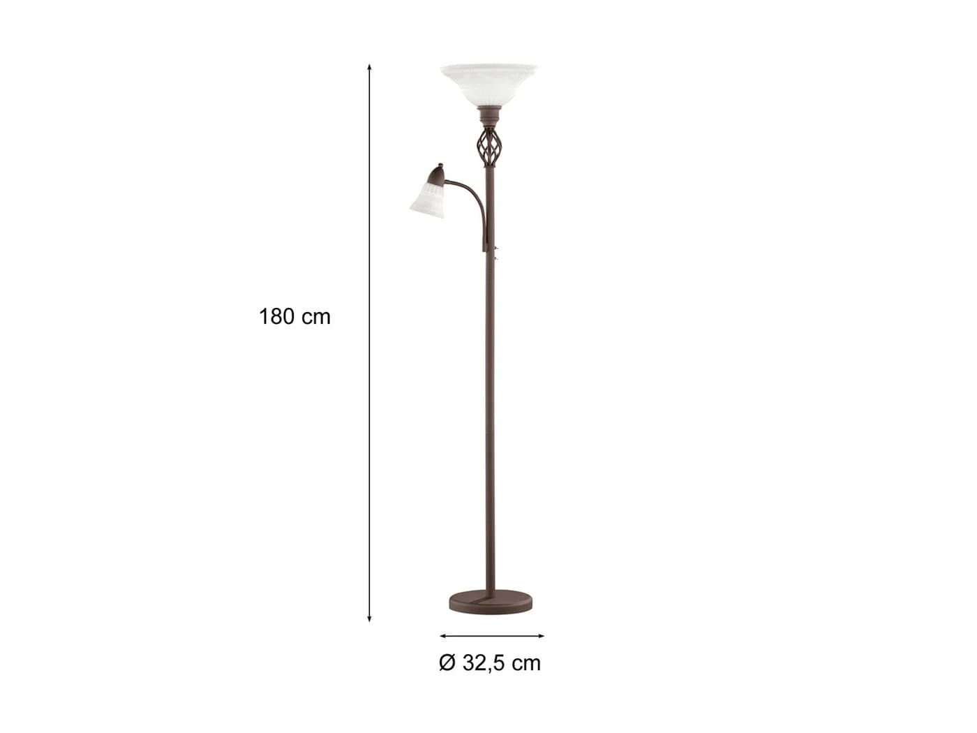 TRIO Leuchten LED Stehlampe Landhaus-Stil Dimmbar mit Leselampe - Bild 4