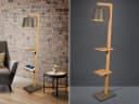 TRIO Leuchten LED Stehlampe Dimmfunktion Warmweiß Holz Metall Bild 1