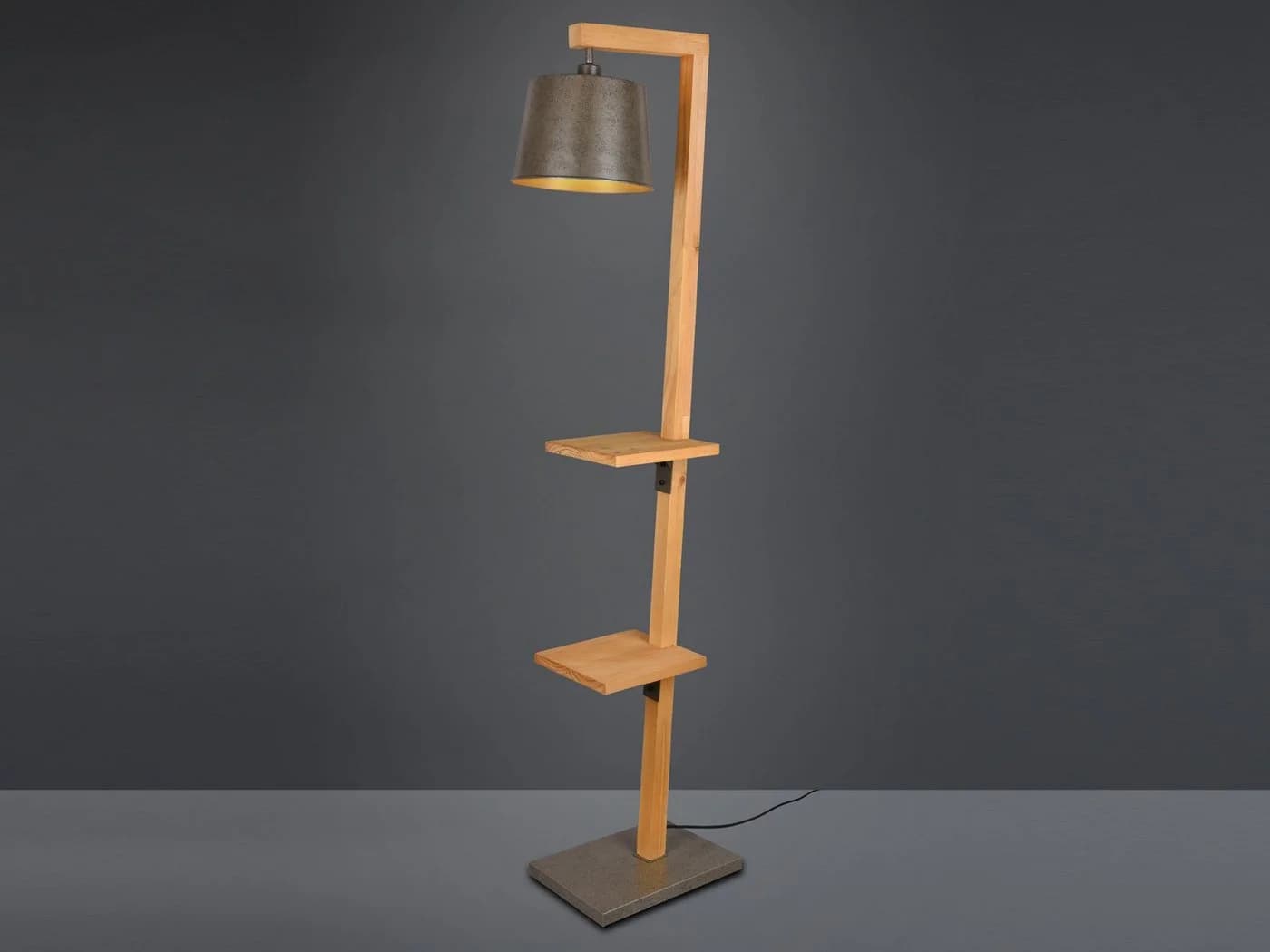 TRIO Leuchten LED Stehlampe Dimmfunktion Warmweiß Holz Metall - Bild 3
