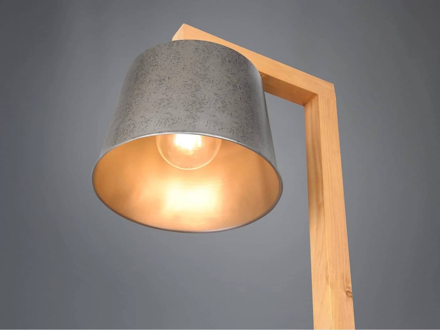 TRIO Leuchten LED Stehlampe Dimmfunktion Warmweiß Holz Metall - Bild 5