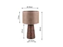 Reality Leuchten LED Nachttischlampe Braun Rattan Dimmbar Bild 4