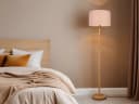 TRIO Leuchten LED Stehlampe Skandinavisch Dimmbar Weiß Holz Bild 1