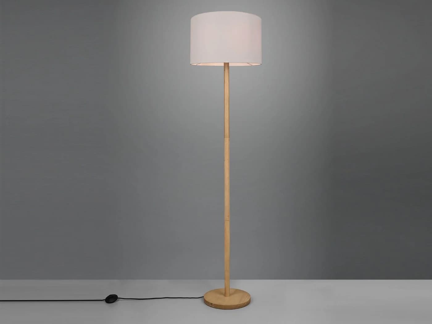 TRIO Leuchten LED Stehlampe Skandinavisch Dimmbar Weiß Holz - Bild 3