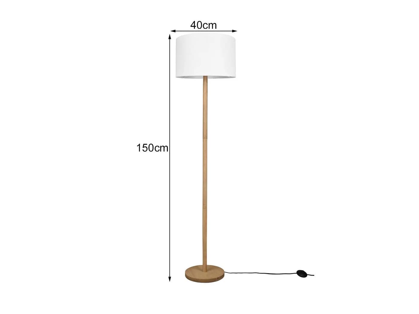 TRIO Leuchten LED Stehlampe Skandinavisch Dimmbar Weiß Holz - Bild 4